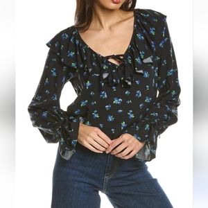 WeWoreWhat Floral Ruffle Blouse